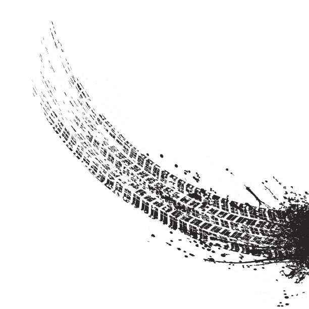 垃圾轮胎印翘曲图片下载