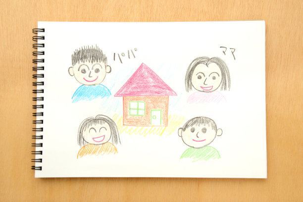 房子和家庭素描簿图片下载