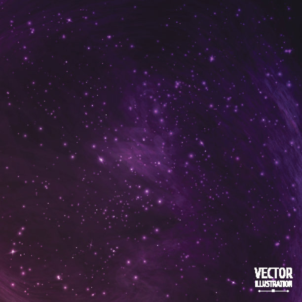 色彩丰富的太空星系背景与光，闪亮的星星，星尘和图片下载