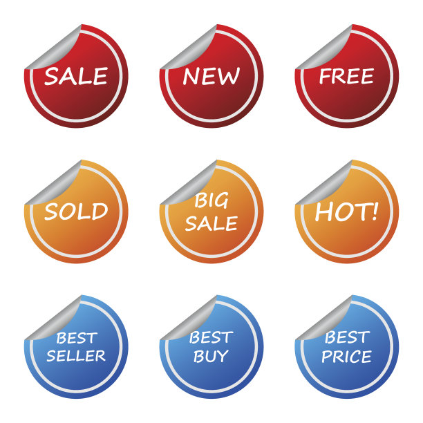 促销不干胶标签套图片下载