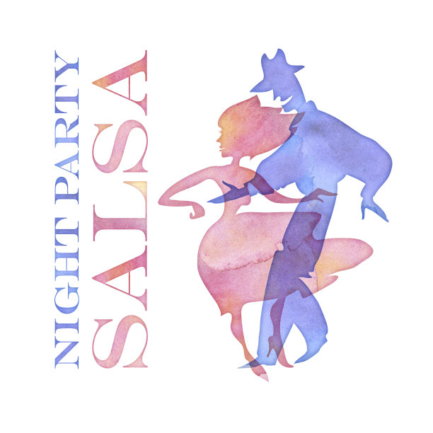 萨尔萨舞者水彩插图图片下载