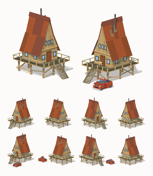 的尖顶木屋图片下载