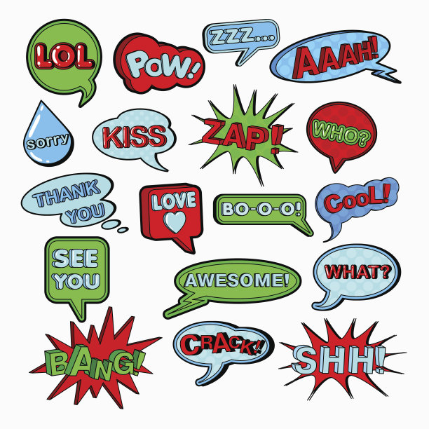 喜剧语音泡泡。聊天交流形式图片下载