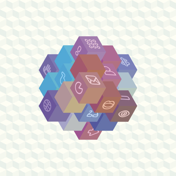 立方体的等距投影信息图数组图片下载