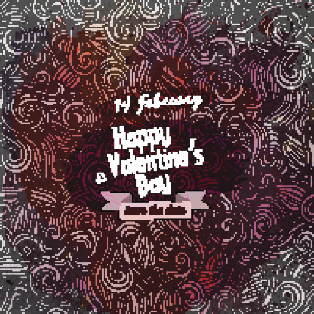 矢量爱涂鸦水彩画派对卡图片下载