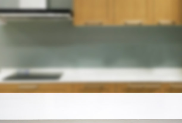 现代厨房室内模糊的背景图片下载