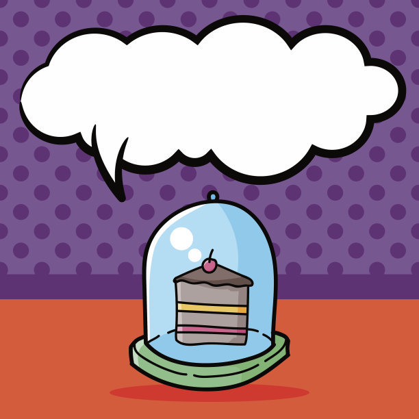 蛋糕涂鸦，演讲泡泡图片下载