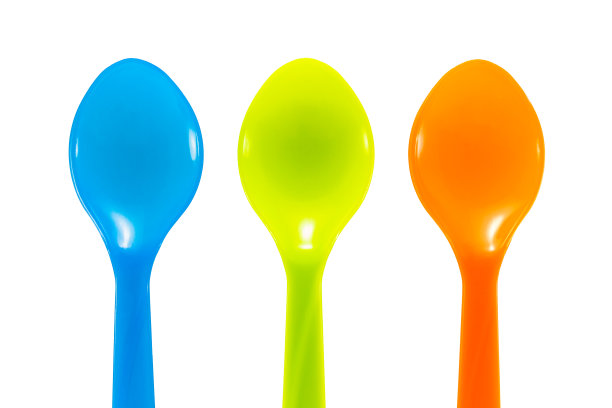 三色塑料勺图片下载