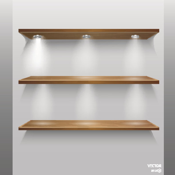 矢量空木架孤立的墙壁背景图片下载