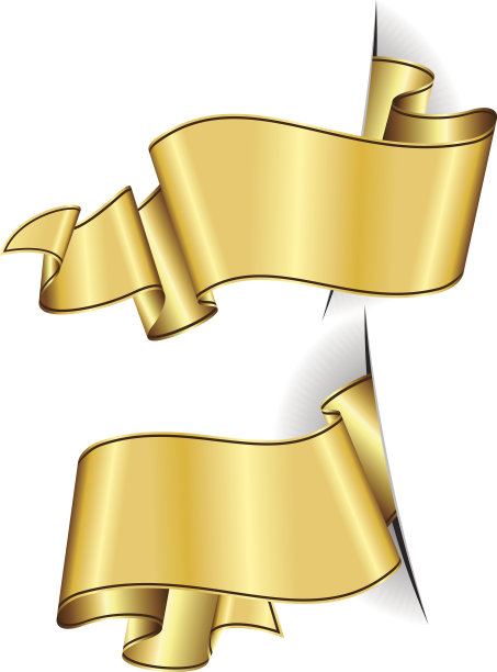 金色丝带集合图片下载
