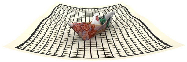 纸船从一个俄罗斯纸币(卢布)上的一张纸在一个笼子里图片下载