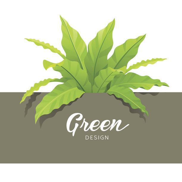 向量绿色丘心设计图片下载