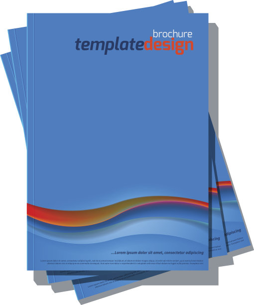 蓝色抽象向量封面设计模板图片下载