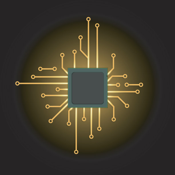 电子芯片。矢量插图。图片下载