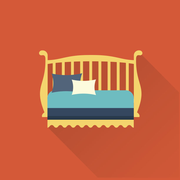 矢量床图标平坦图片下载