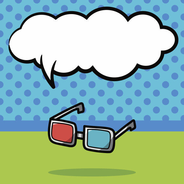 3D眼镜涂鸦，语音泡泡图片下载