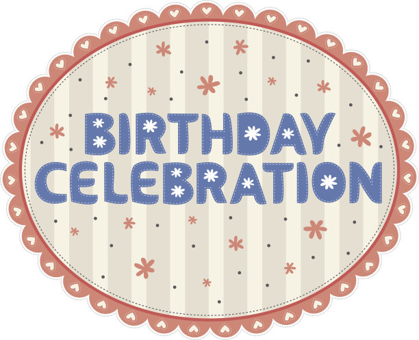 生日庆典的椭圆形卡片图片下载