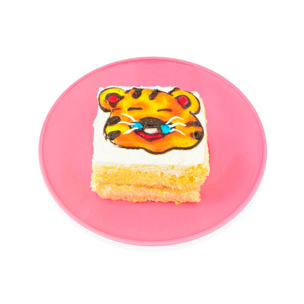 美味的老虎卡通装饰蛋糕图片下载