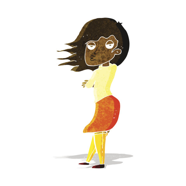 卡通女人做照片脸图片下载