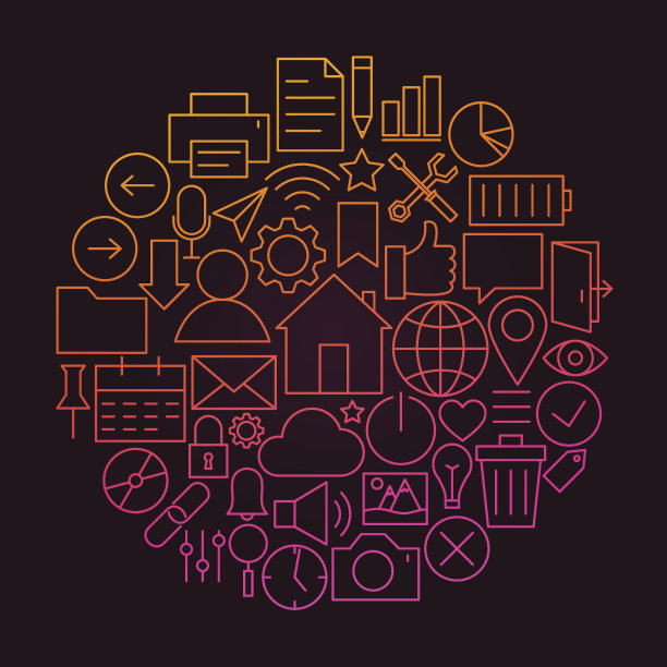 Web UI线图标概念图片下载