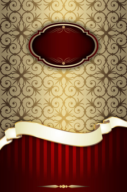 装饰复古背景与框架。图片下载