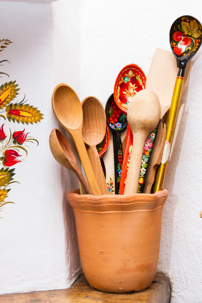 画的木勺子图片下载