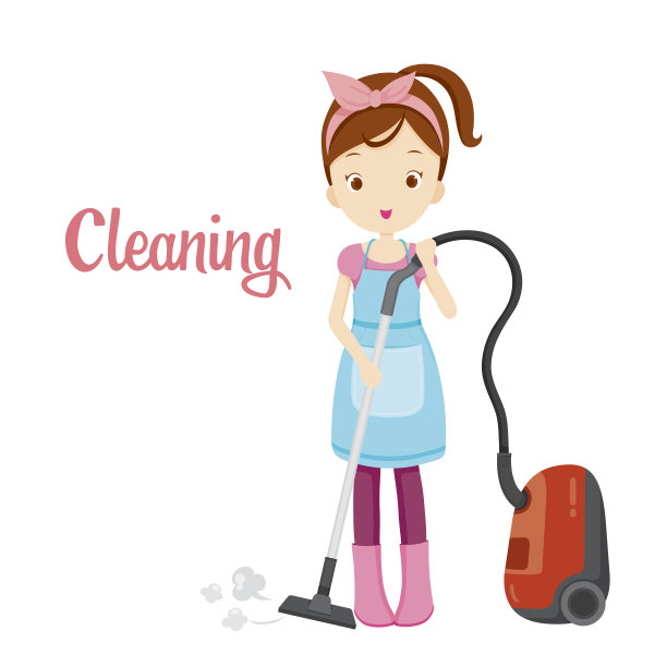 拿着吸尘器的女孩图片下载