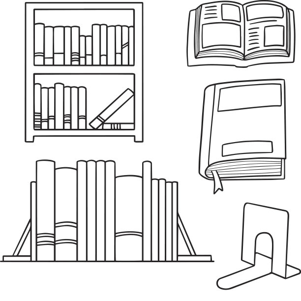向量集书架图片下载