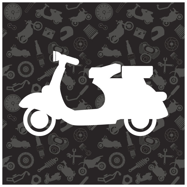 摩托车，背景图案和图标图片下载