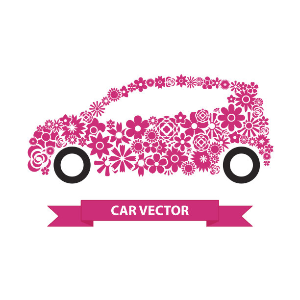 花汽车向量图片下载