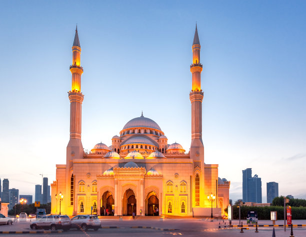 沙迦Al-Noor清真寺，阿联酋图片下载