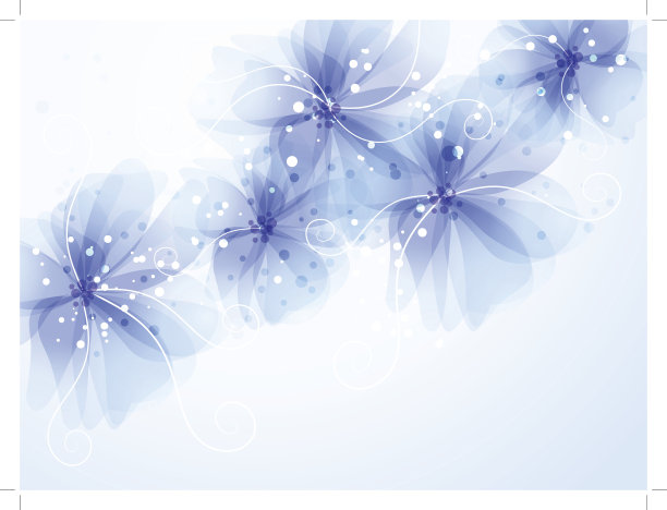 带花的矢量背景图片下载