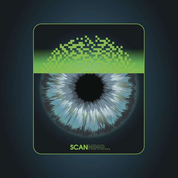 视网膜扫描系统，生物识别安全装置图片下载