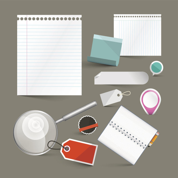 纸空标签向量集图片下载