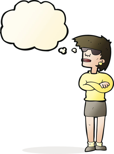 卡通烦女人用思想泡泡图片下载
