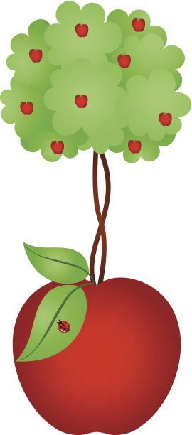 苹果里的苹果树图片下载