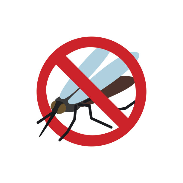 带有蚊子标志的警告标志图片下载