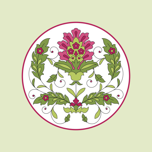 复古花的设计图片下载