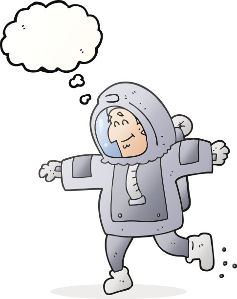 思想泡泡卡通宇航员图片下载