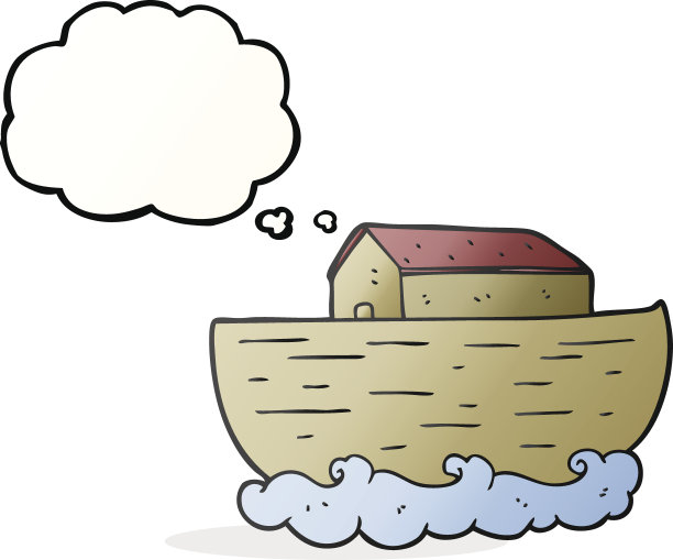 思想泡泡卡通诺亚方舟图片下载