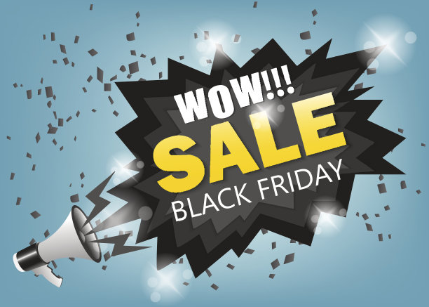 黑色星期五促销题词设计模板。“黑色星期五”的横幅。图片下载