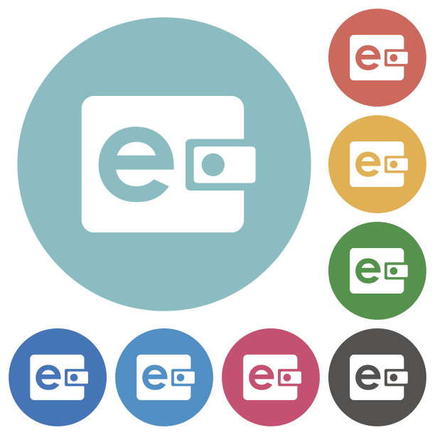 电子钱包扁圆图标图片下载