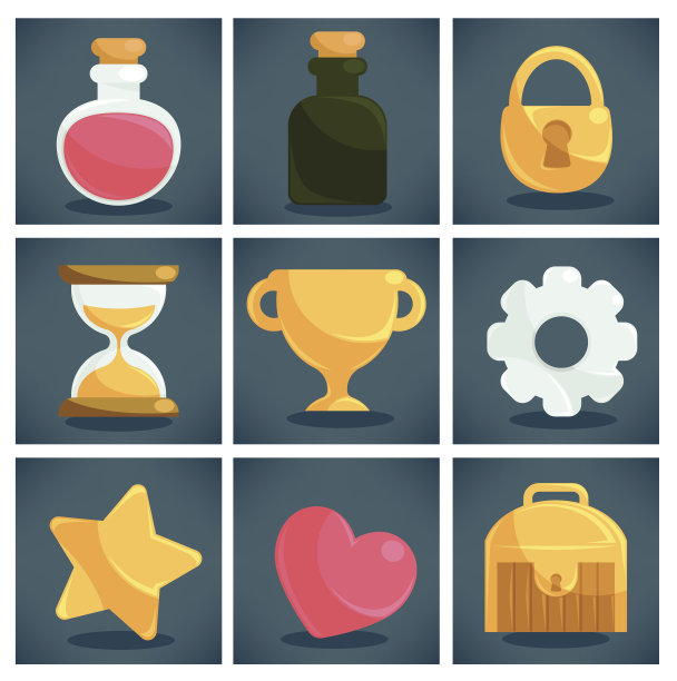 游戏设计元素和对象图片下载