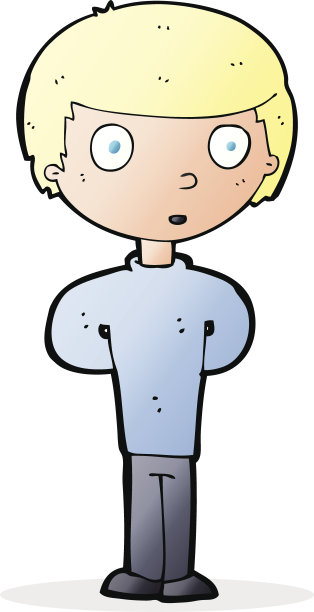 卡通好奇的男孩图片下载