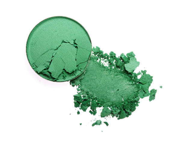 涂抹碎的绿色眼影图片下载