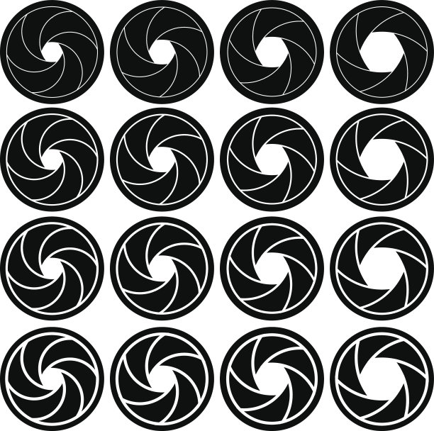 矢量相机快门光圈图片下载