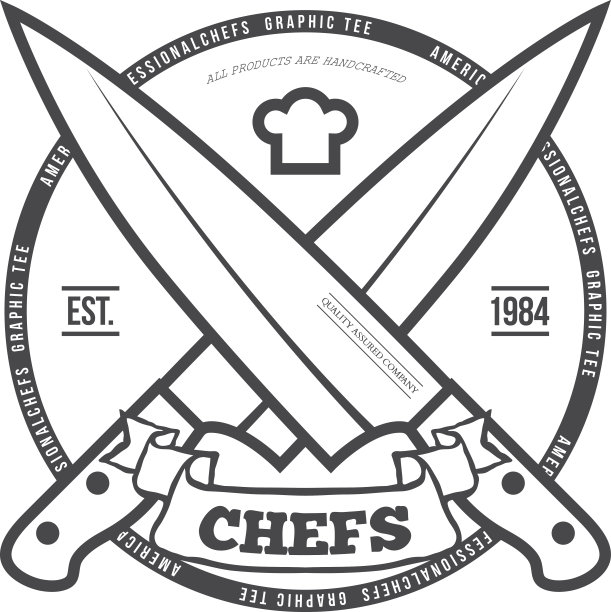 厨师复古t恤图形打印矢量图片下载