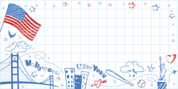 美国涂鸦横横幅图片下载