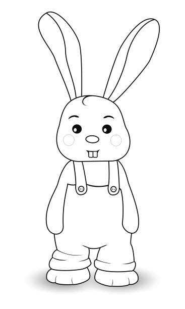 穿着工作服的兔子男孩图片下载