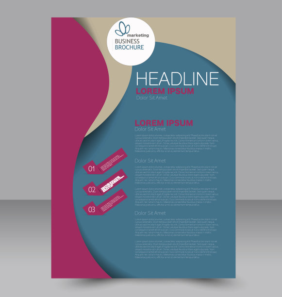 传单模板。业务手册。可编辑A4海报设计图片下载